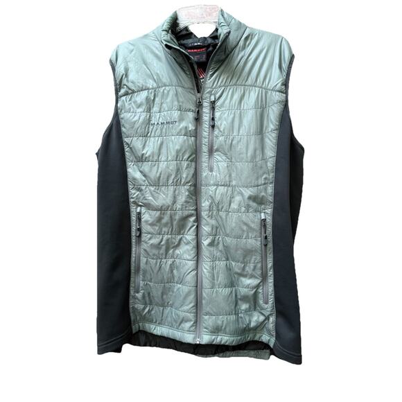 Mammut Vest Mens XL Polartec Alpha Lightweight Softshell Zip Windbreaker Green - Picture 1 of 5